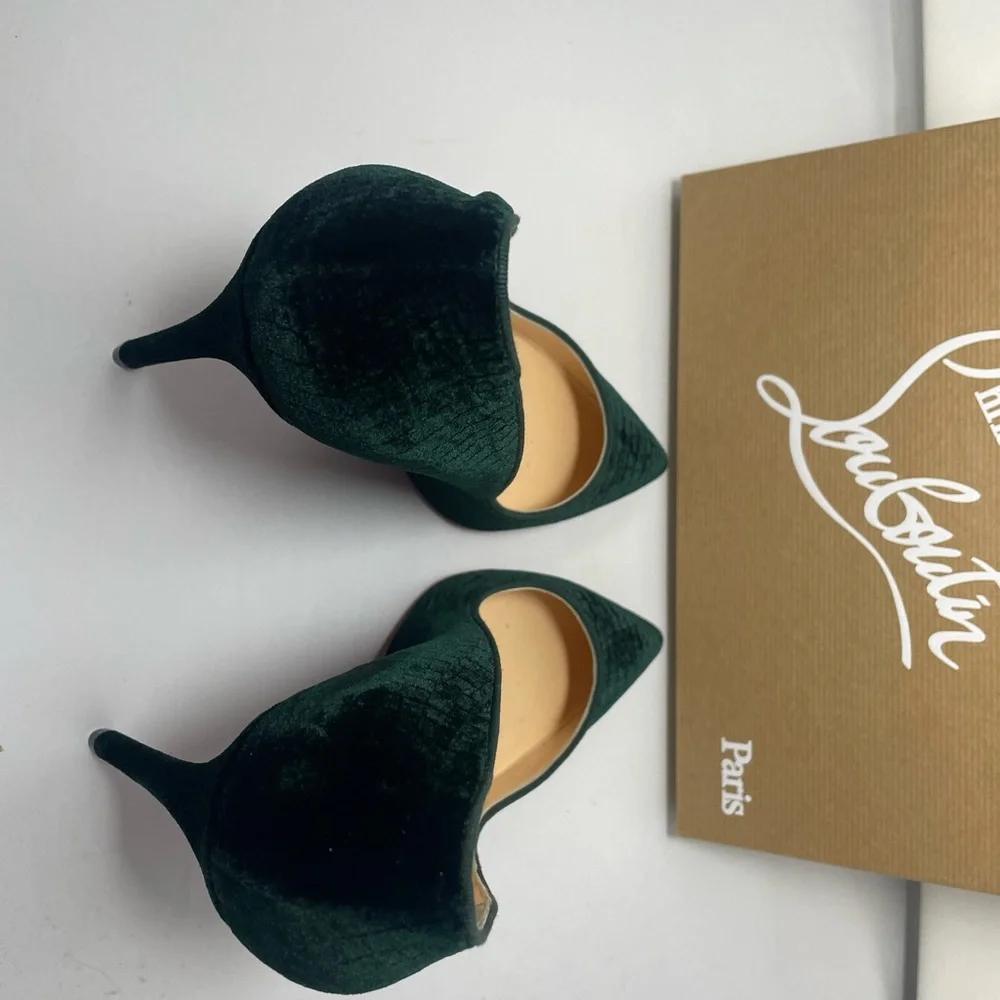 Christian Louboutin Dark Green Heels - Picture 2 of 10